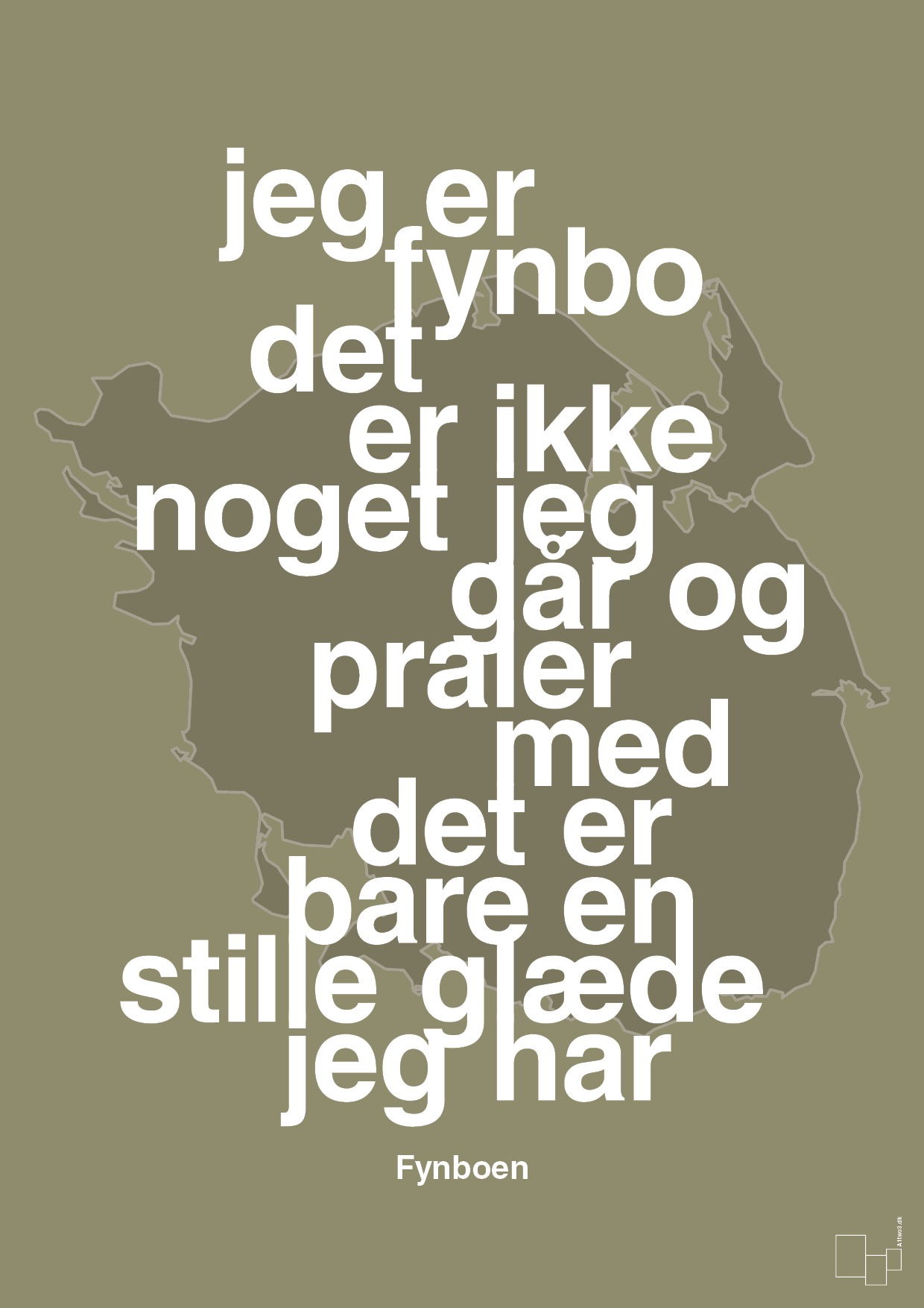 plakat: jeg er fynbo det er ikke noget jeg går og praler med - misty forrest-Ukendt-A1two3