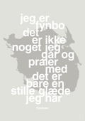 plakat: jeg er fynbo det er ikke noget jeg går og praler med - painters white-Ukendt-A1two3