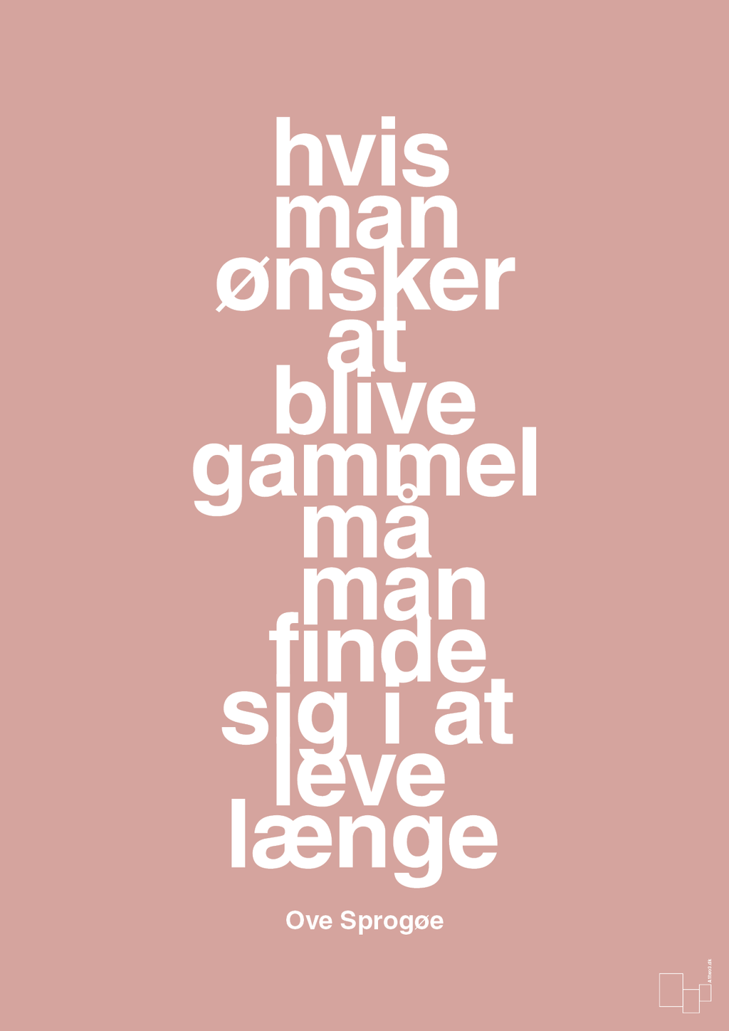 plakat: hvis man ønsker at blive gammel må man finde sig i at leve længe - bubble shell-Skuespiller-A1two3