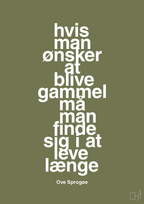 plakat: hvis man ønsker at blive gammel må man finde sig i at leve længe - secret meadow-Skuespiller-A1two3