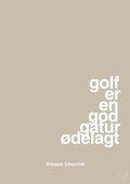 plakat: golf er en god gåtur ødelagt - creamy mushroom-Golf-A1two3