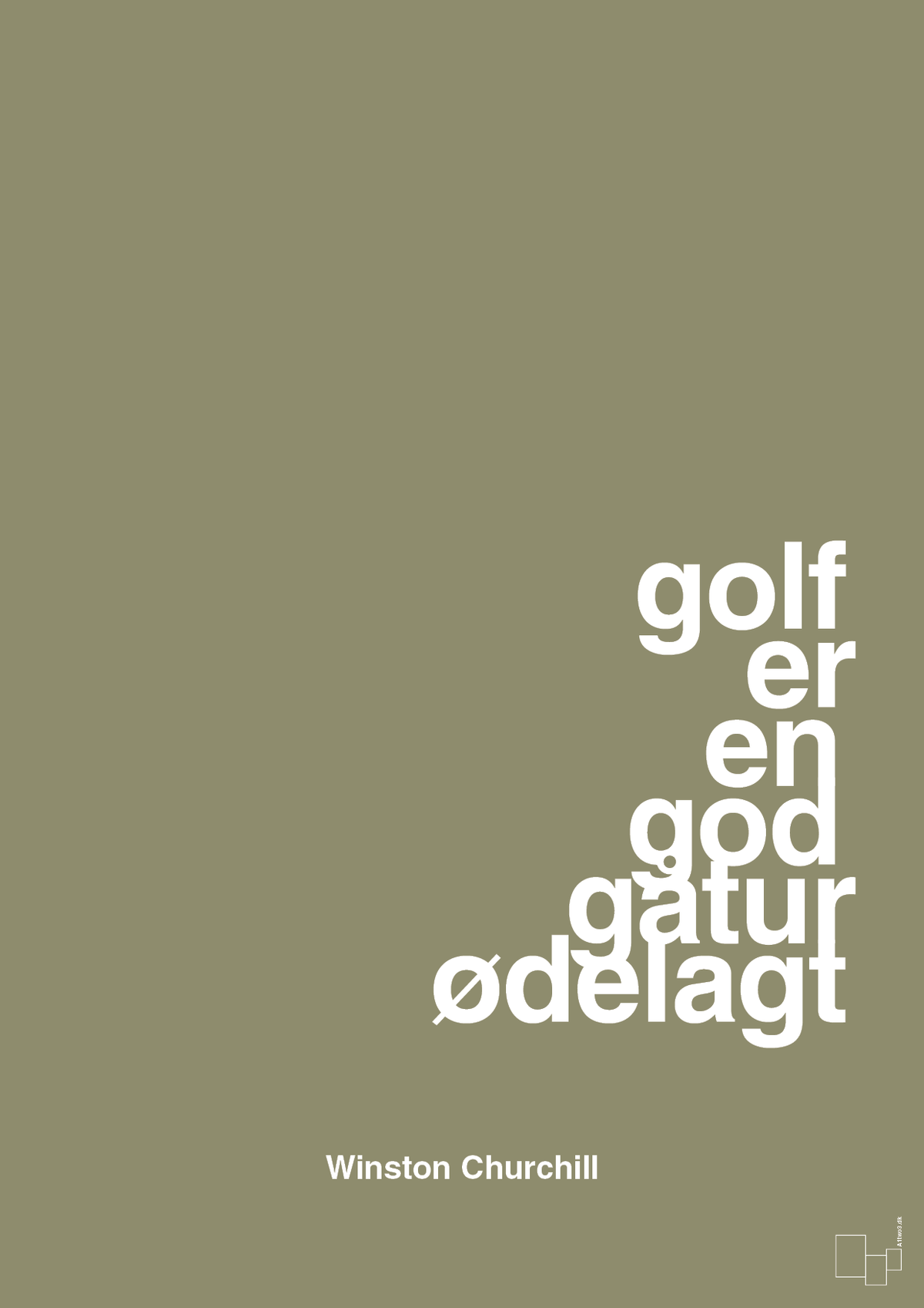 plakat: golf er en god gåtur ødelagt - misty forrest-Golf-A1two3