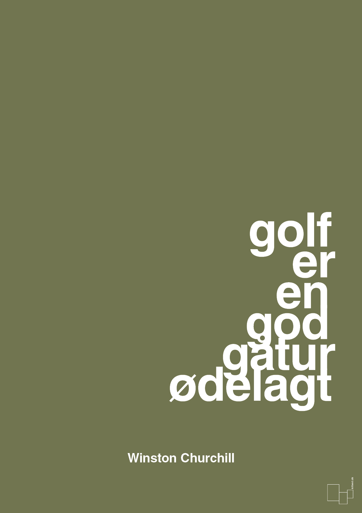 plakat: golf er en god gåtur ødelagt - secret meadow-Golf-A1two3