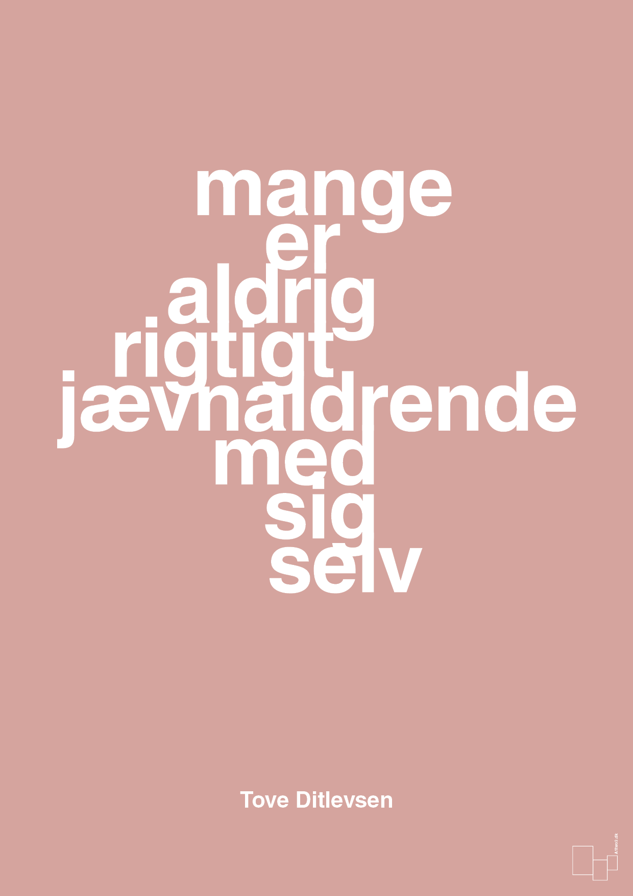 plakat: mange er aldrig rigtigt jævnaldrende med sig selv - bubble shell-Forfatter-A1two3
