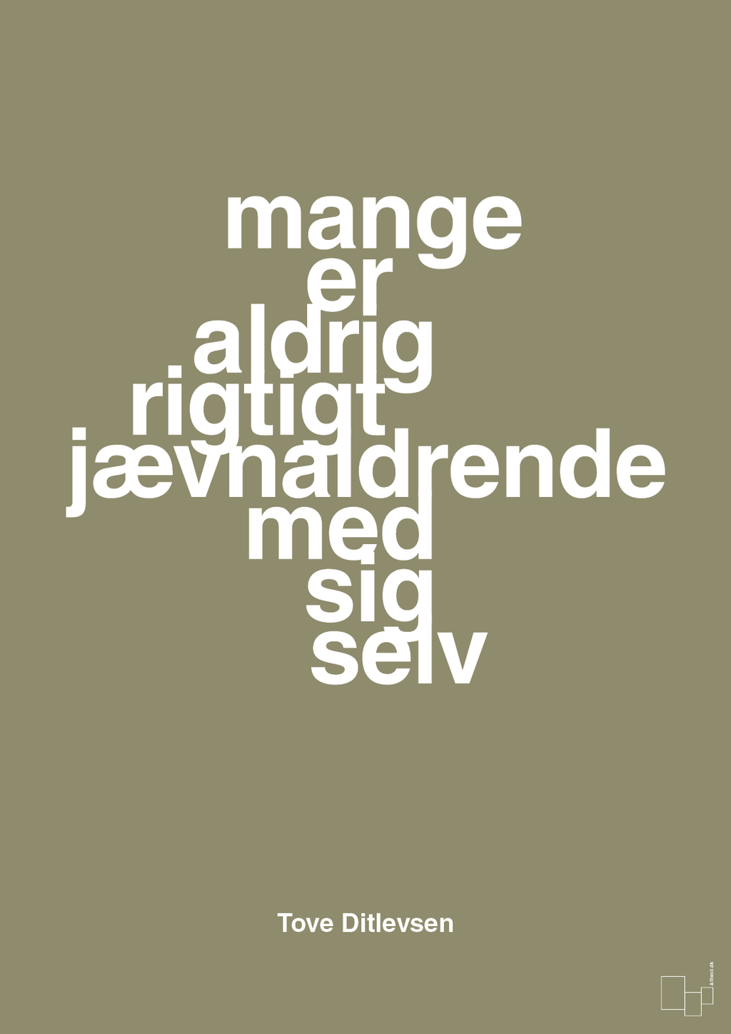 plakat: mange er aldrig rigtigt jævnaldrende med sig selv - misty forrest-Forfatter-A1two3