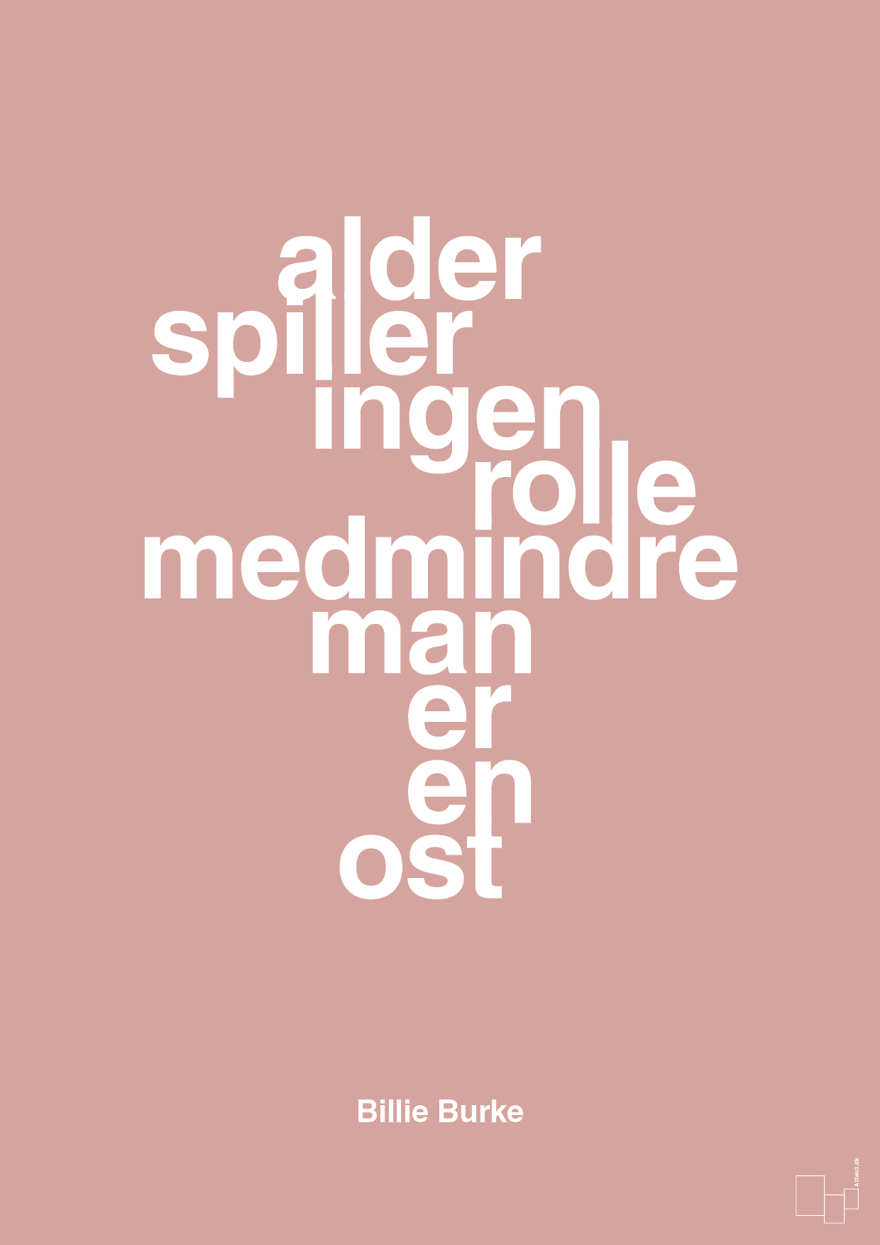 plakat: alder spiller ingen rolle medmindre man er en ost - bubble shell-Skuespiller-A1two3