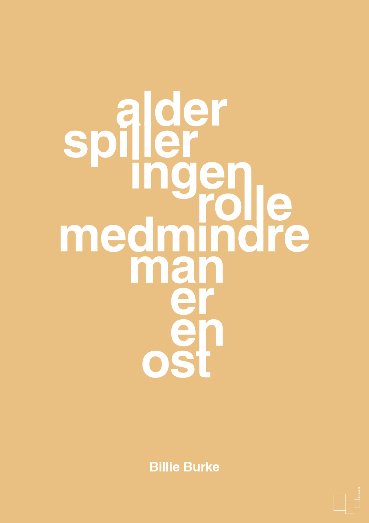 plakat: alder spiller ingen rolle medmindre man er en ost - charismatic-Skuespiller-A1two3