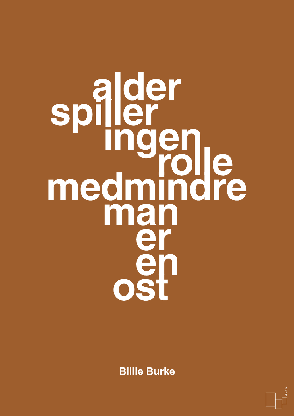 plakat: alder spiller ingen rolle medmindre man er en ost - cognac-Skuespiller-A1two3