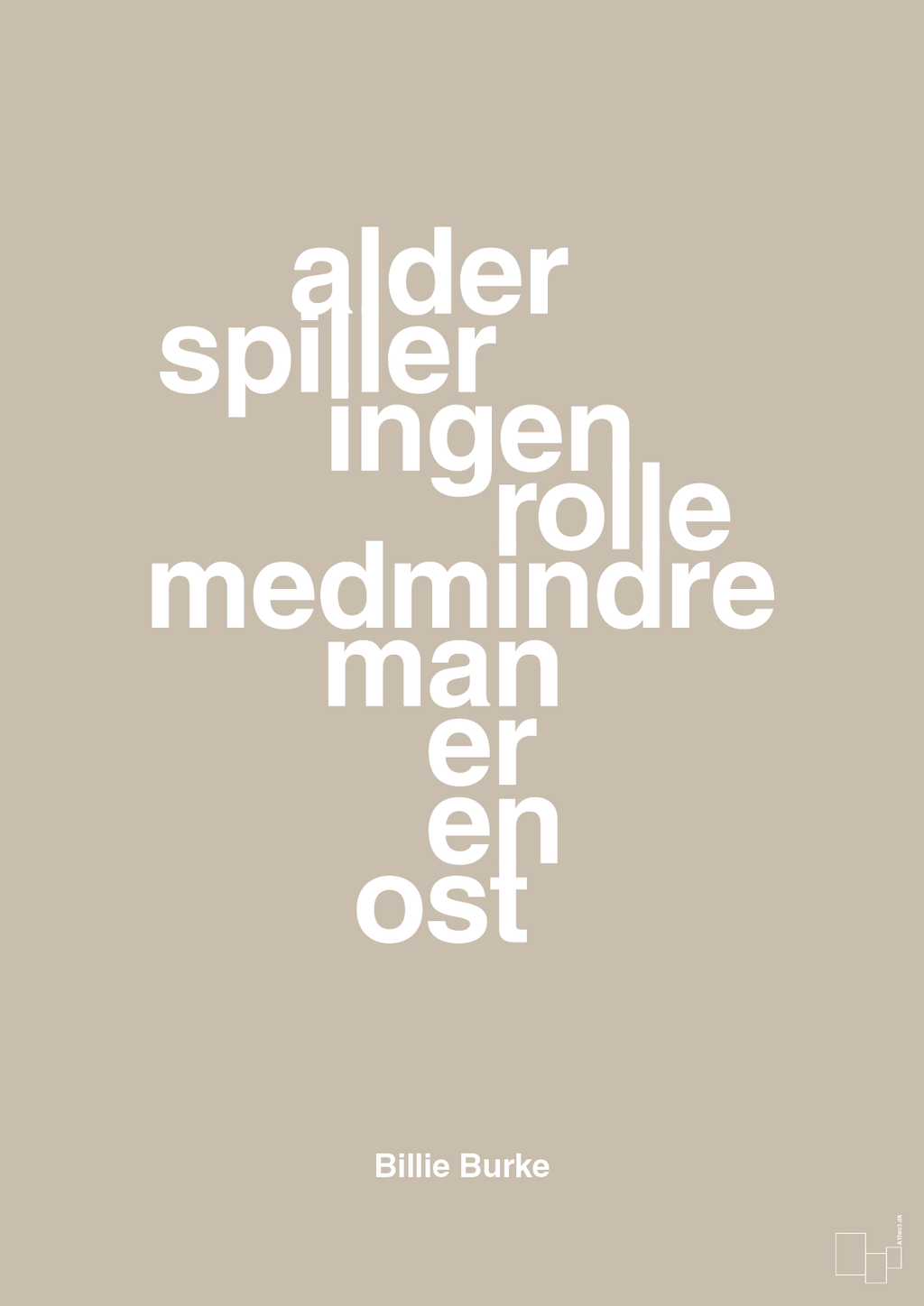 plakat: alder spiller ingen rolle medmindre man er en ost - creamy mushroom-Skuespiller-A1two3