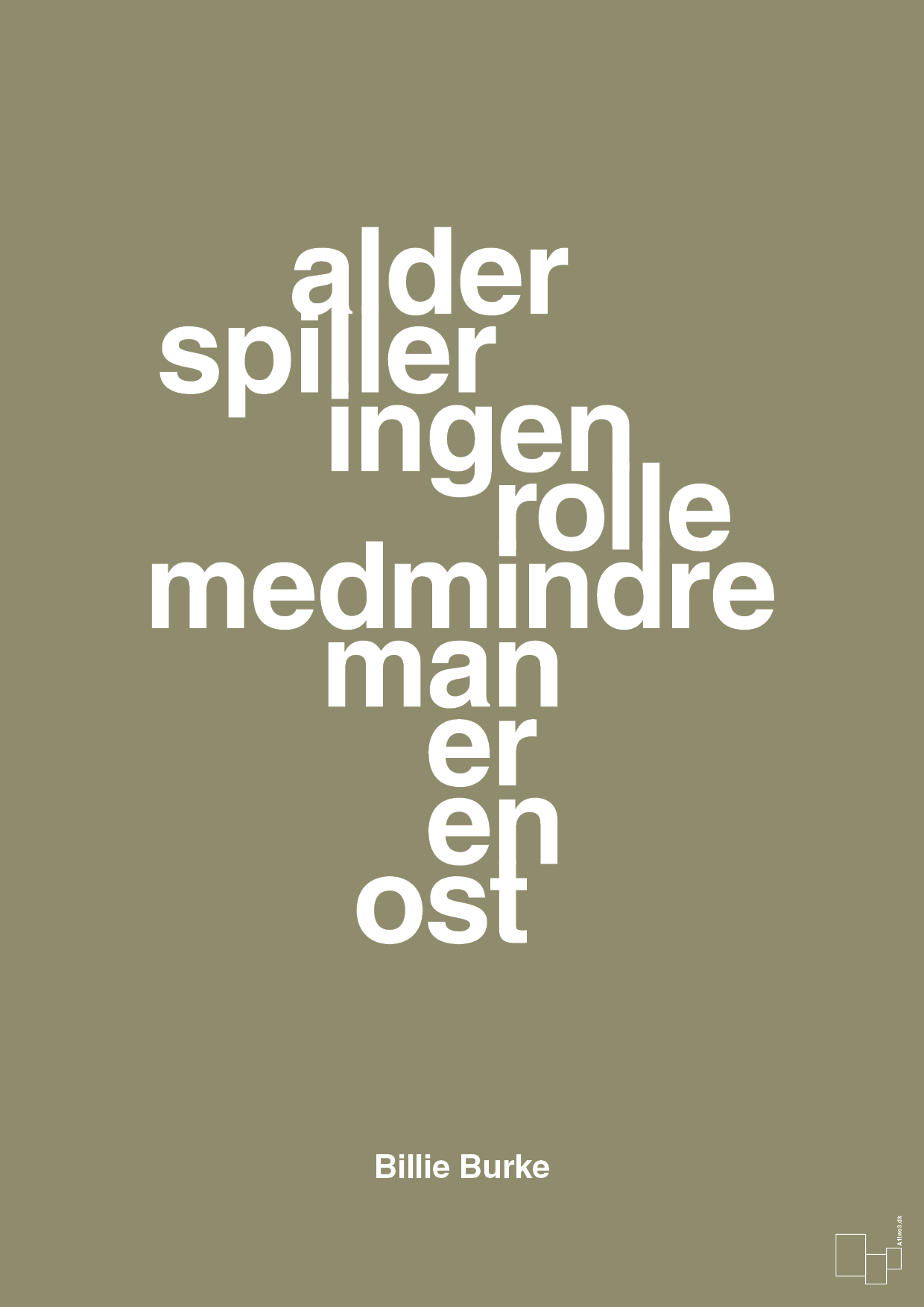 plakat: alder spiller ingen rolle medmindre man er en ost - misty forrest-Skuespiller-A1two3