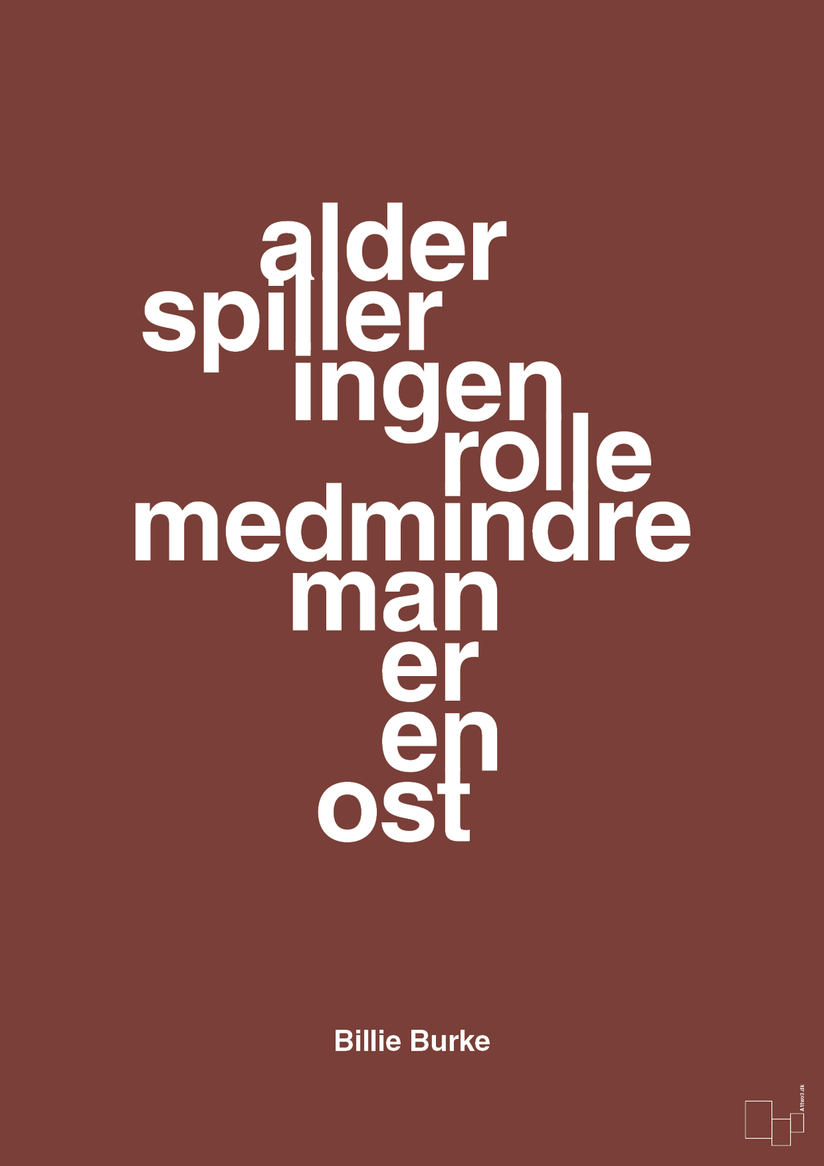 plakat: alder spiller ingen rolle medmindre man er en ost - red pepper-Skuespiller-A1two3