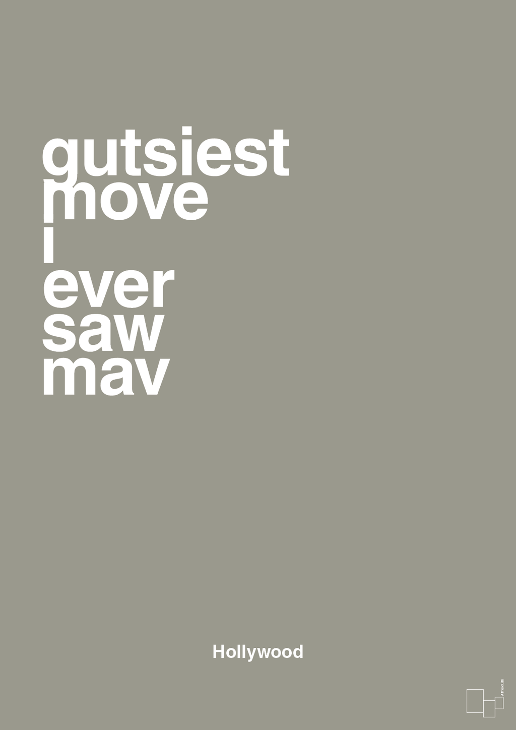plakat: gutsiest move i ever saw mav - battleship gray-Film & TV-A1two3