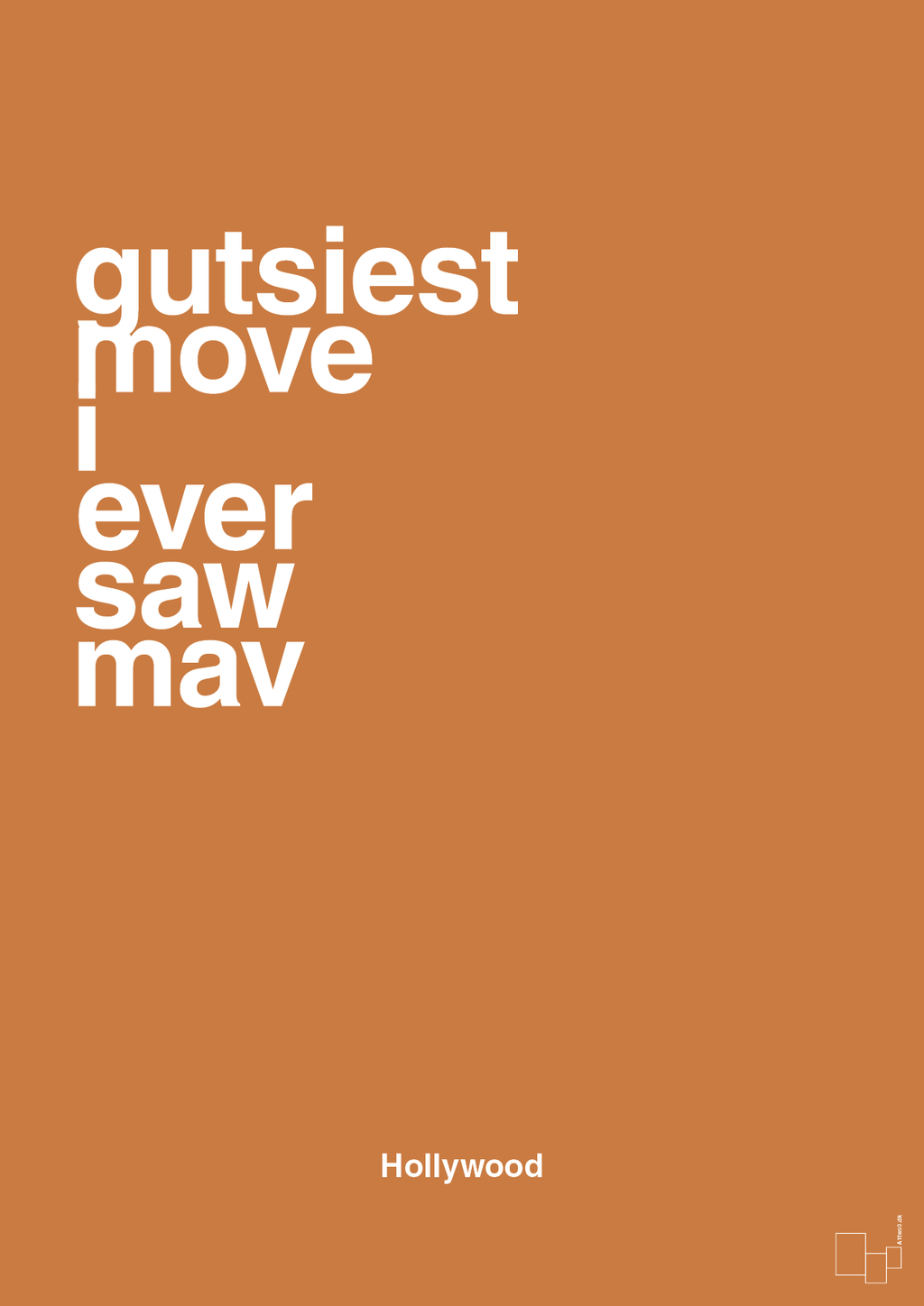 plakat: gutsiest move i ever saw mav - rumba orange-Film & TV-A1two3