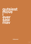 plakat: gutsiest move i ever saw mav - rumba orange-Film & TV-A1two3