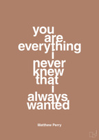 plakat: you are everything i never knew that i always wanted - cider spice-Film & TV-A1two3