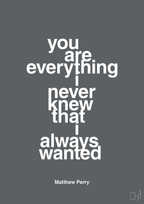 plakat: you are everything i never knew that i always wanted - graphic charcoal-Film & TV-A1two3