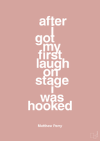 plakat: after i got my first laugh on stage i was hooked - bubble shell-Film & TV-A1two3