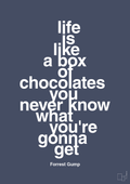 Life is like a box of chocolates you never know what you're gonna get - petrol-Film & TV-A1two3