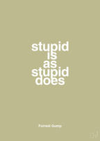 plakat: stupid is as stupid does - back to nature-Film & TV-A1two3