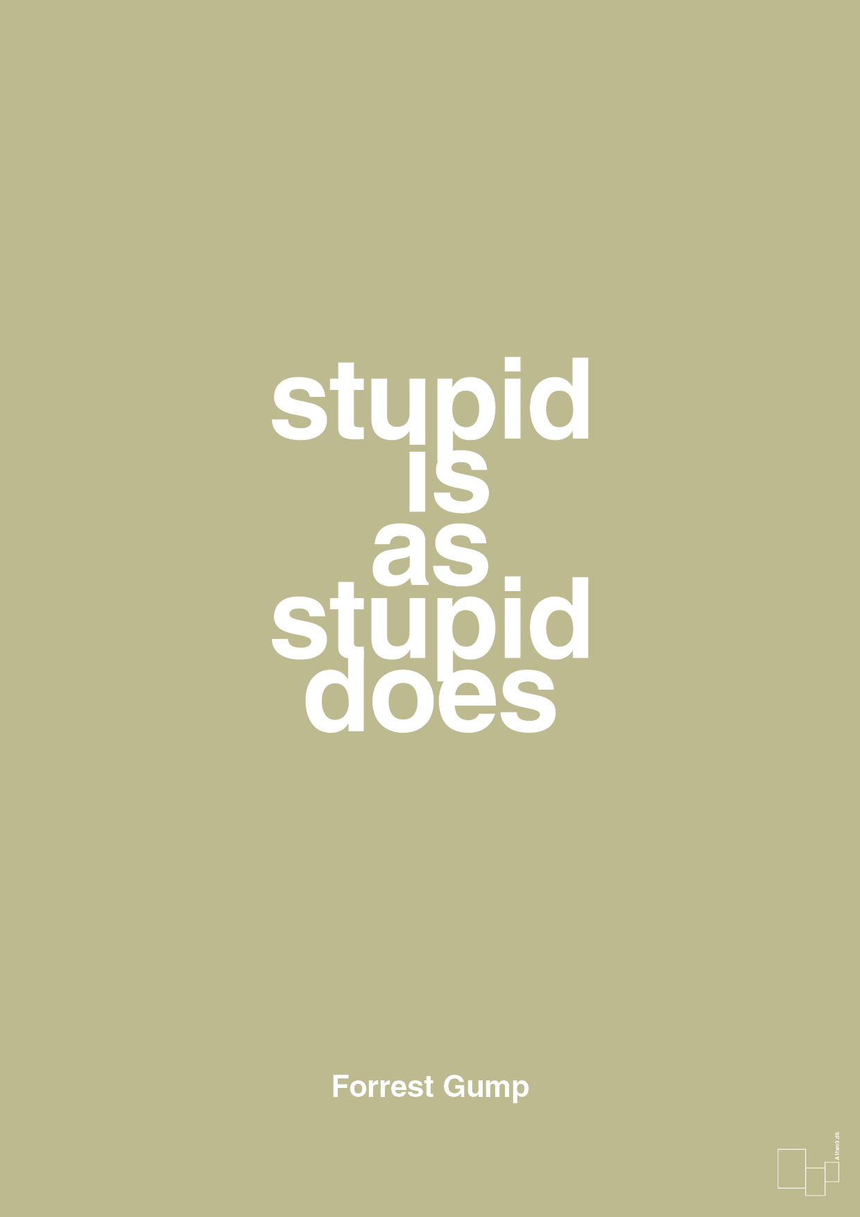 plakat: stupid is as stupid does - back to nature-Film & TV-A1two3