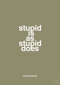 plakat: stupid is as stupid does - misty forrest-Film & TV-A1two3