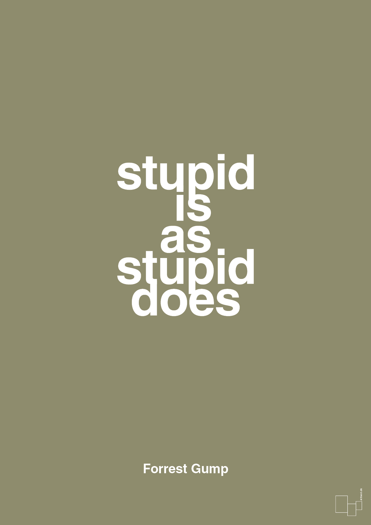 plakat: stupid is as stupid does - misty forrest-Film & TV-A1two3