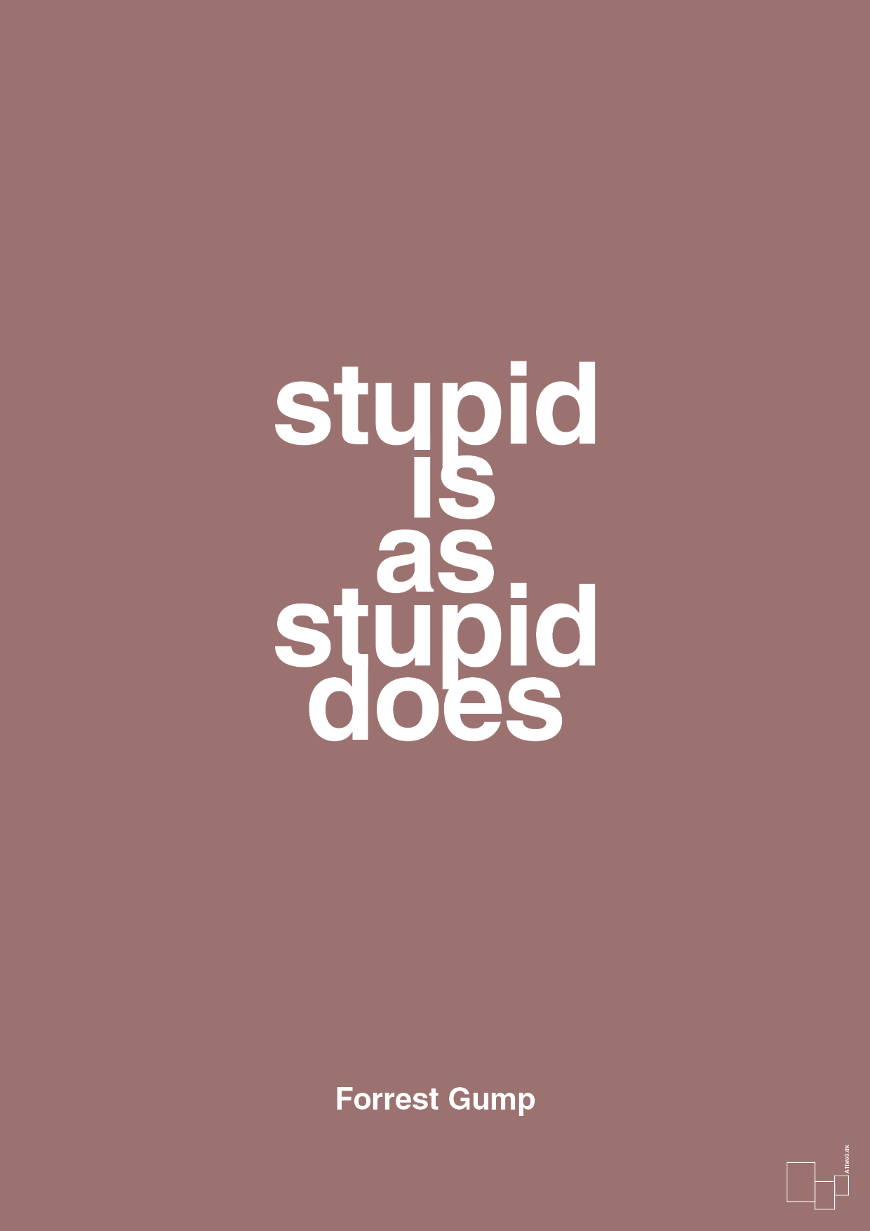plakat: stupid is as stupid does - plum-Film & TV-A1two3