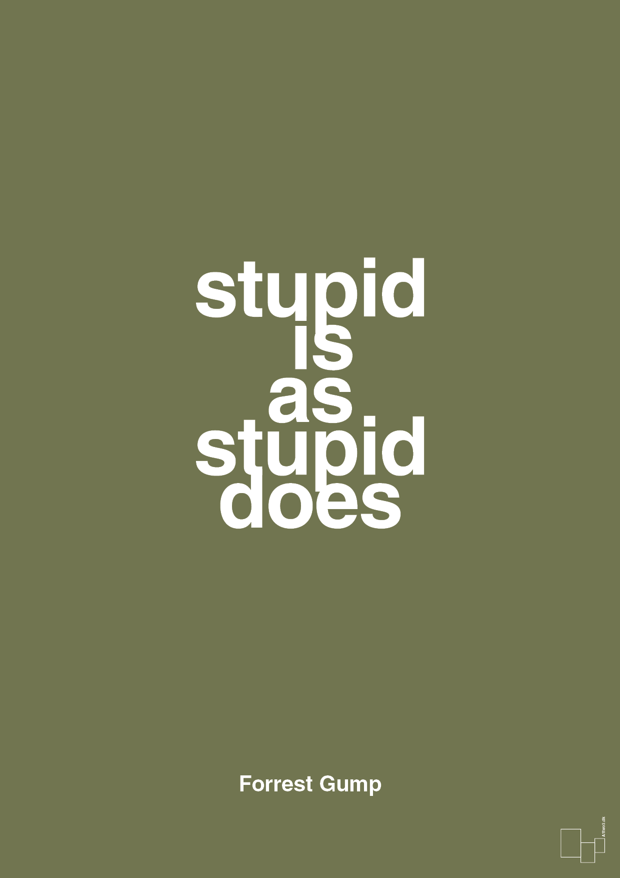 plakat: stupid is as stupid does - secret meadow-Film & TV-A1two3