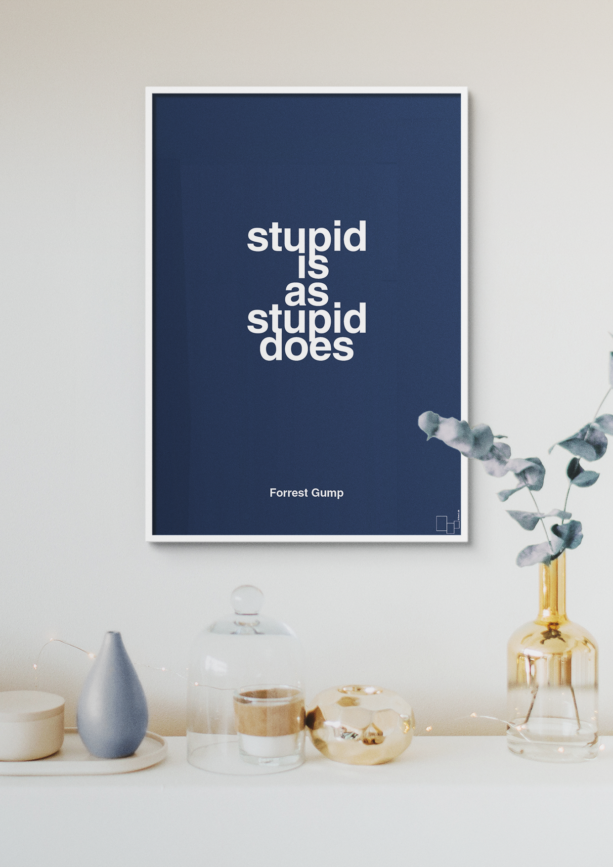 plakat: stupid is as stupid does - graphic charcoal-Film & TV-A1two3