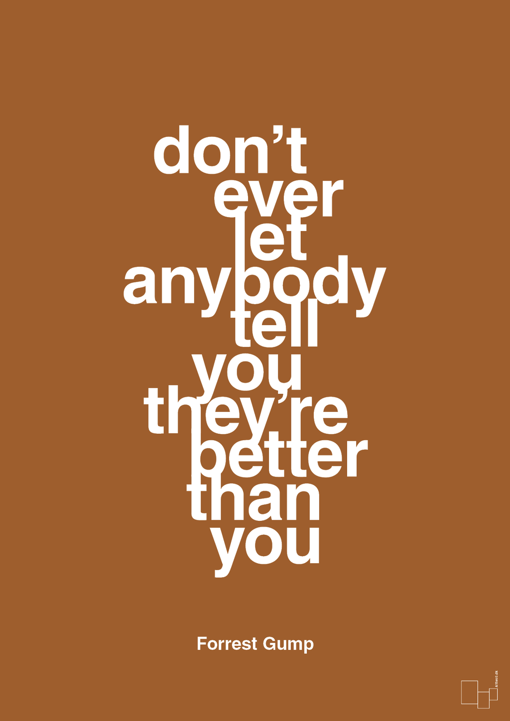 plakat: don’t ever let anybody tell you they’re better than you - cognac-Film & TV-A1two3