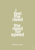 plakat: i feel the need the need for speed - back to nature-Film & TV-A1two3