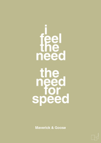 plakat: i feel the need the need for speed - back to nature-Film & TV-A1two3