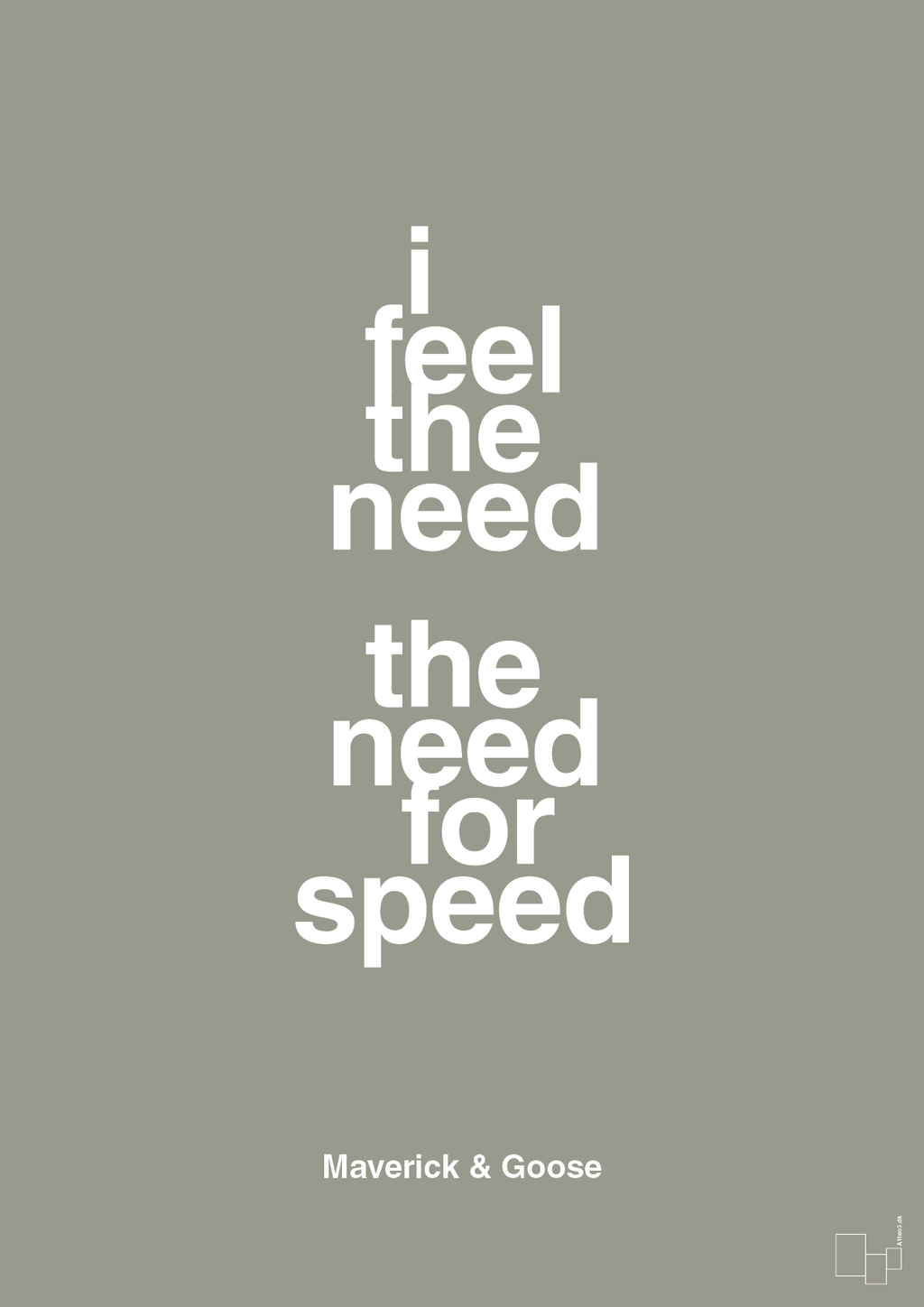 plakat: i feel the need the need for speed - battleship gray-Film & TV-A1two3