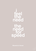 plakat: i feel the need the need for speed - broken beige-Film & TV-A1two3