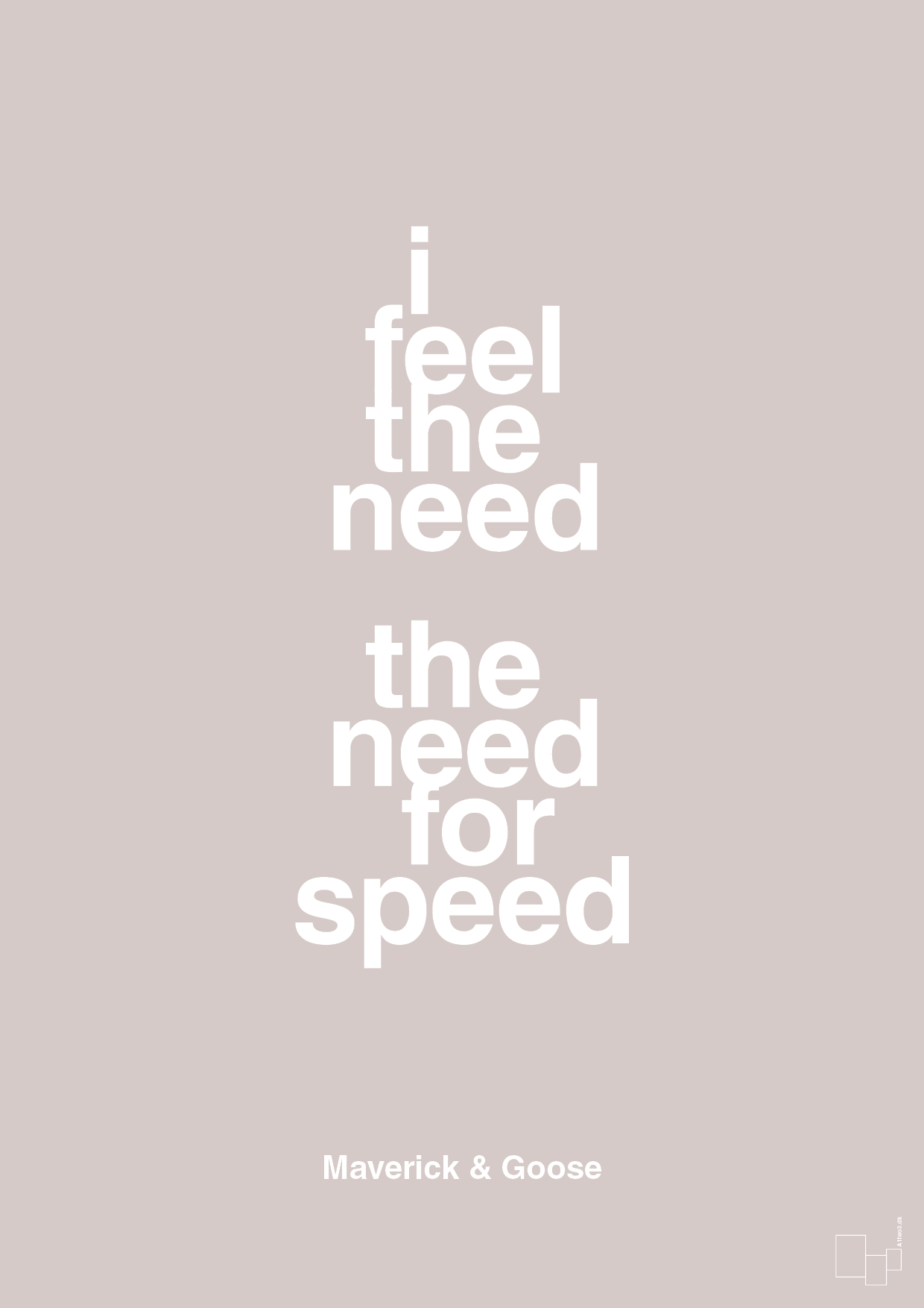 plakat: i feel the need the need for speed - broken beige-Film & TV-A1two3