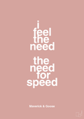 plakat: i feel the need the need for speed - bubble shell-Film & TV-A1two3