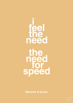 plakat: i feel the need the need for speed - charismatic-Film & TV-A1two3