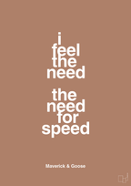 plakat: i feel the need the need for speed - cider spice-Film & TV-A1two3