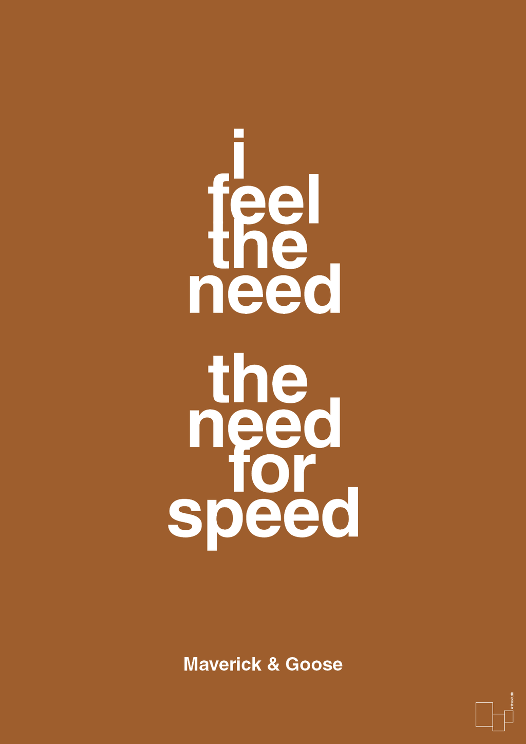 plakat: i feel the need the need for speed - cognac-Film & TV-A1two3