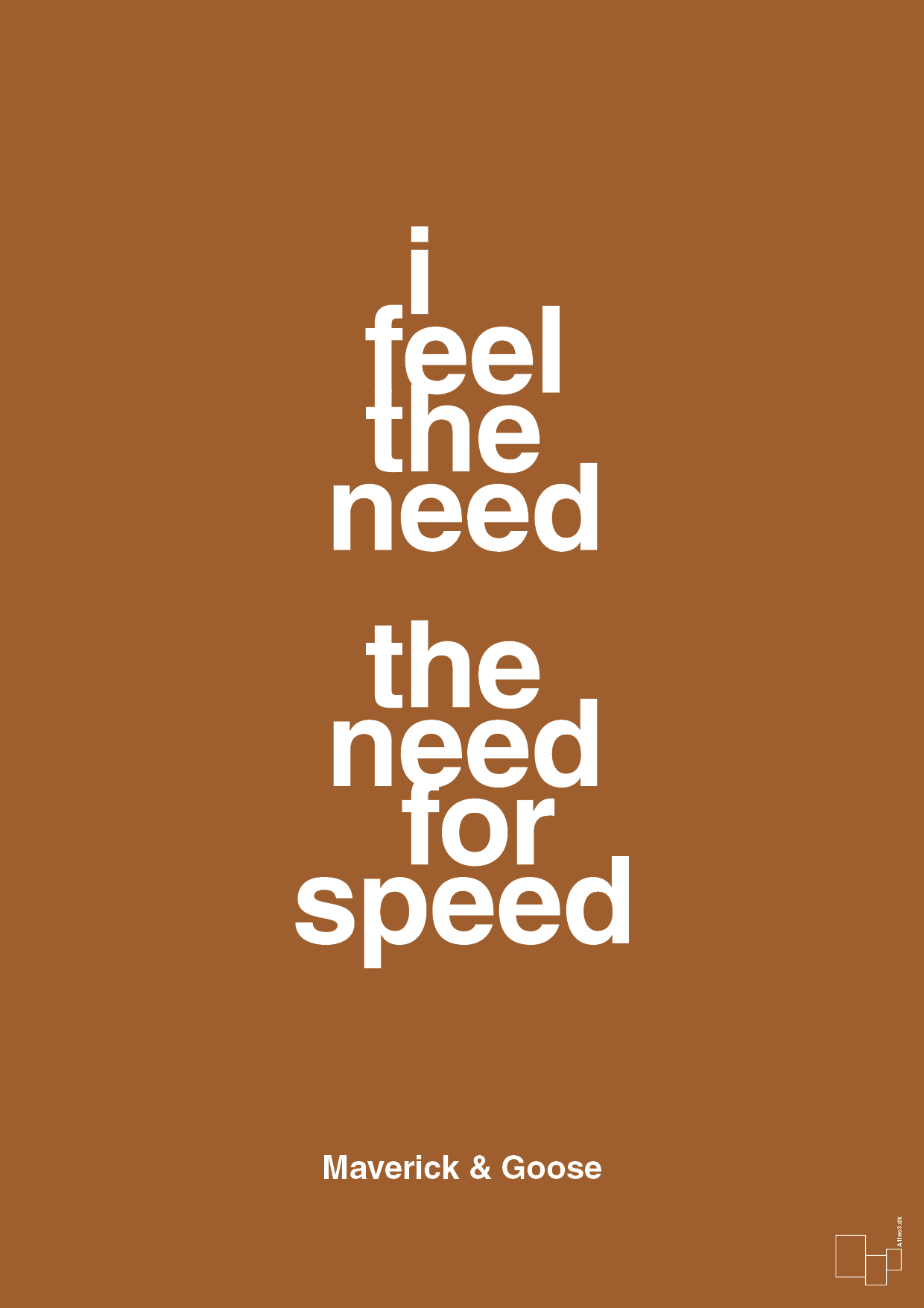 plakat: i feel the need the need for speed - cognac-Film & TV-A1two3