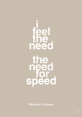 plakat: i feel the need the need for speed - creamy mushroom-Film & TV-A1two3