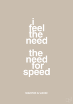 plakat: i feel the need the need for speed - creamy mushroom-Film & TV-A1two3