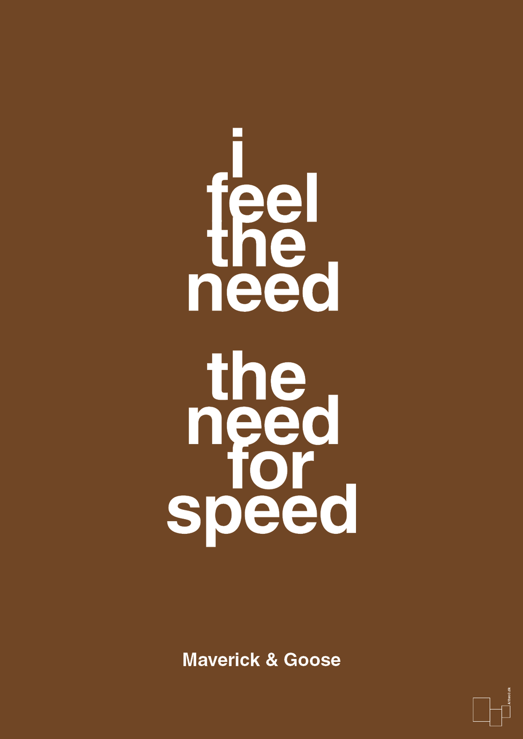 plakat: i feel the need the need for speed - dark brown-Film & TV-A1two3