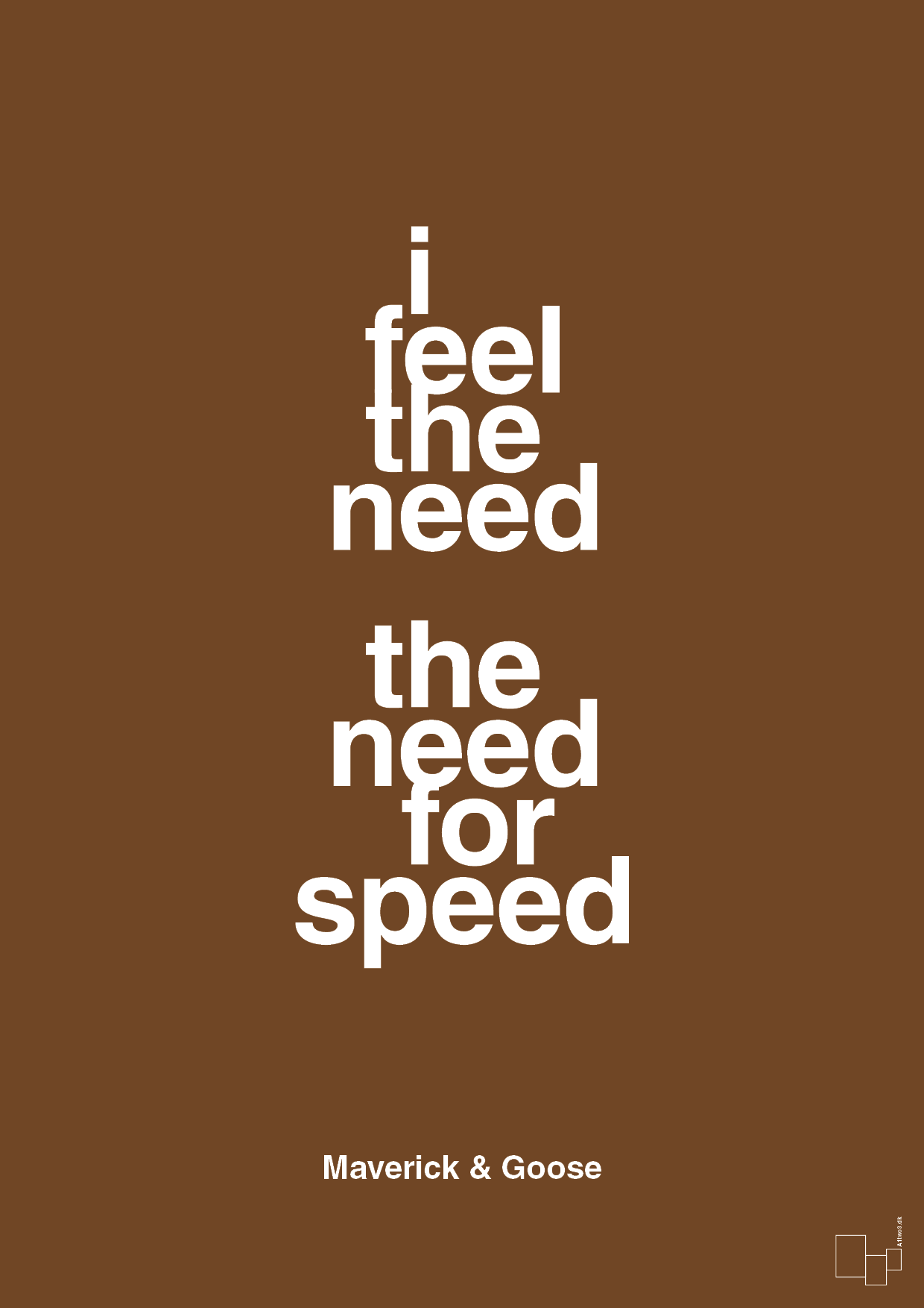 plakat: i feel the need the need for speed - dark brown-Film & TV-A1two3