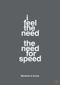 plakat: i feel the need the need for speed - graphic charcoal-Film & TV-A1two3