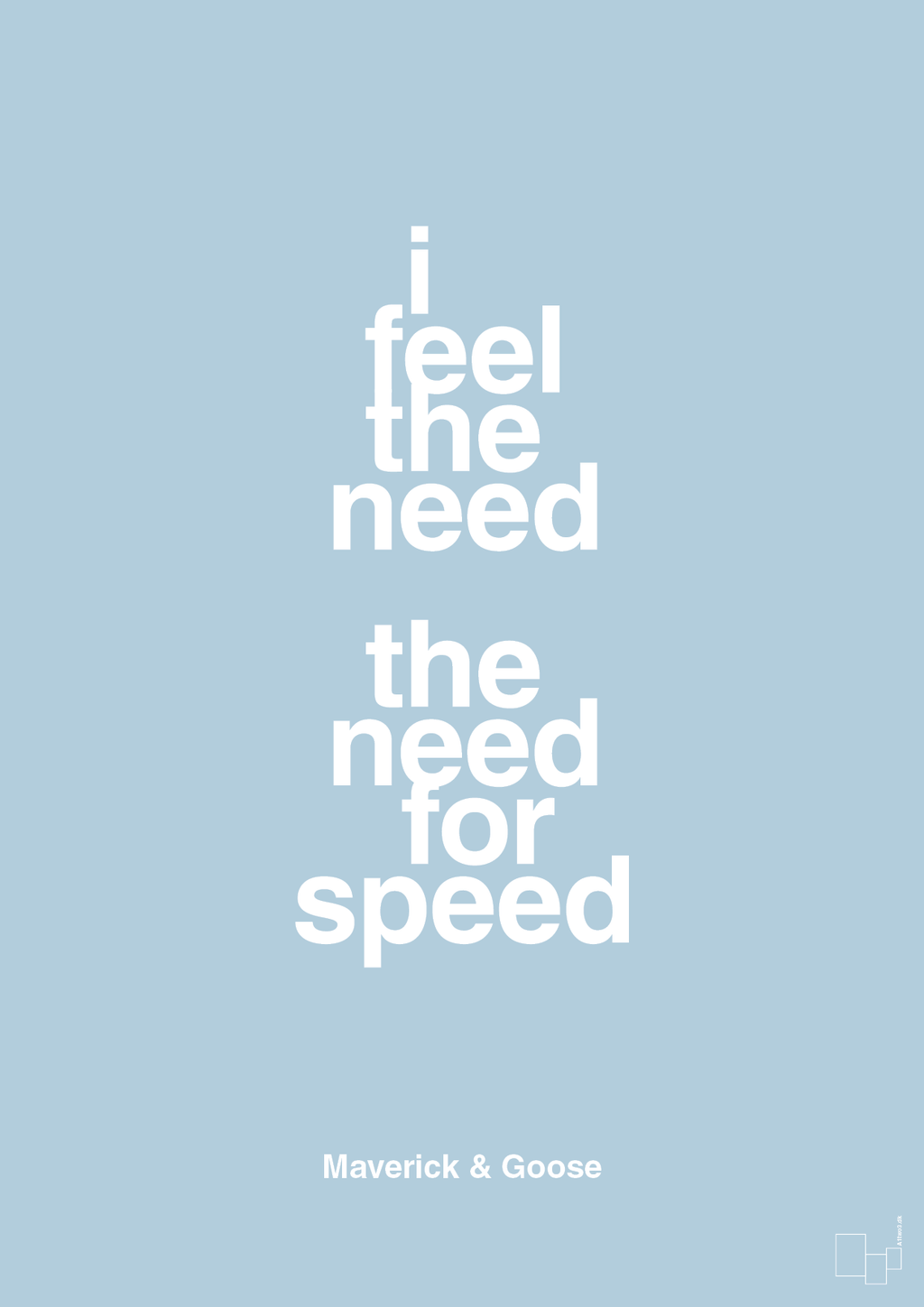 plakat: i feel the need the need for speed - heavenly blue-Film & TV-A1two3