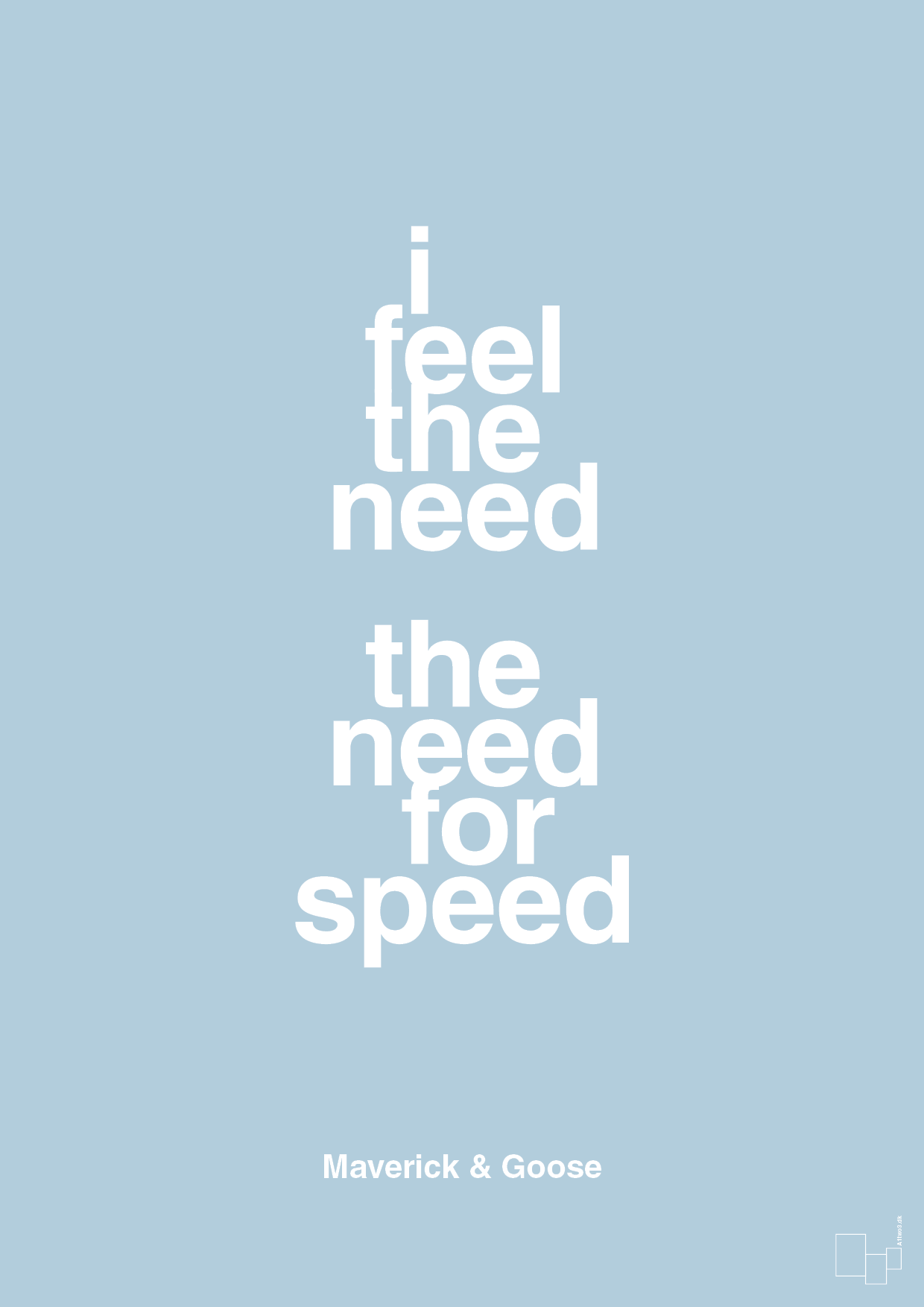 plakat: i feel the need the need for speed - heavenly blue-Film & TV-A1two3