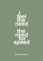 plakat: i feel the need the need for speed - jade-Film & TV-A1two3