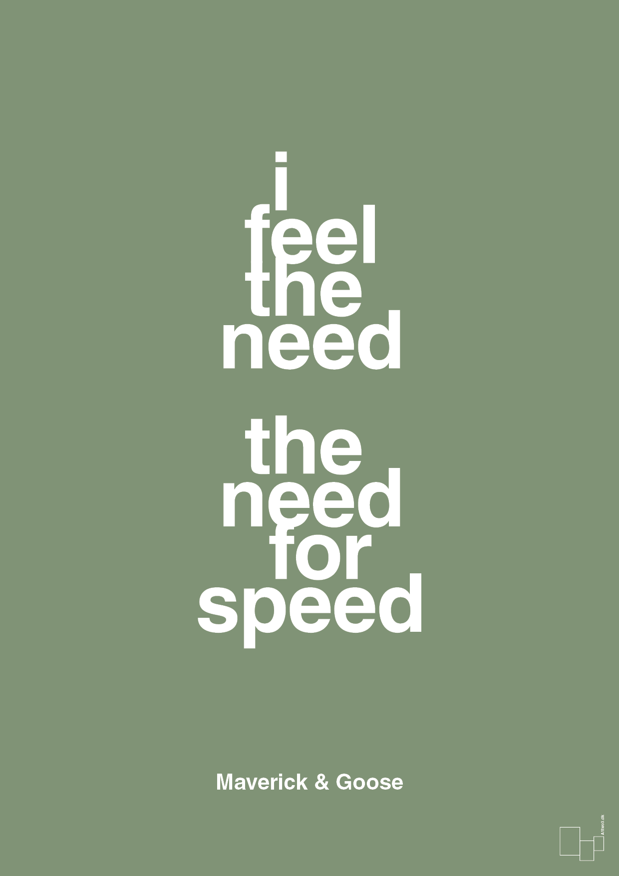 plakat: i feel the need the need for speed - jade-Film & TV-A1two3