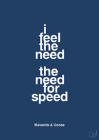plakat: i feel the need the need for speed - lapis blue-Film & TV-A1two3